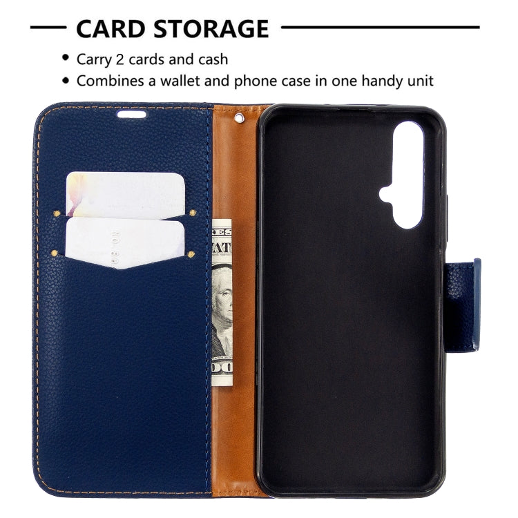For Huawei Honor 20S Litchi Texture  Pure Color Horizontal Flip PU Leather Case with Holder & Card Slots & Wallet & Lanyard