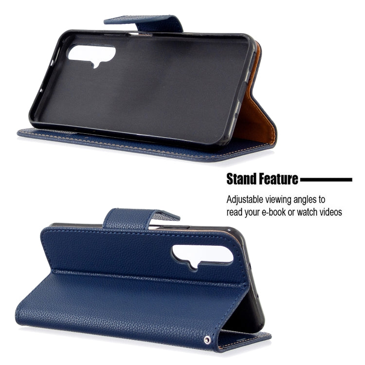 For Huawei Honor 20S Litchi Texture  Pure Color Horizontal Flip PU Leather Case with Holder & Card Slots & Wallet & Lanyard
