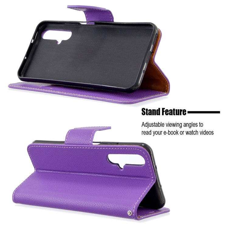 For Huawei Honor 20S Litchi Texture  Pure Color Horizontal Flip PU Leather Case with Holder & Card Slots & Wallet & Lanyard