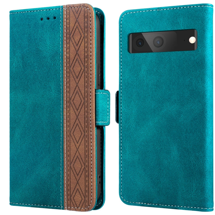 For Google Pixel 7 Stitching Side-Magnetic RFID Leather Phone Case
