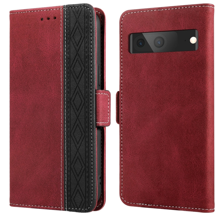 For Google Pixel 7 Stitching Side-Magnetic RFID Leather Phone Case
