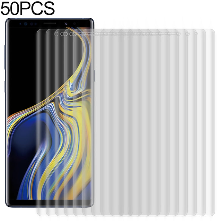 For Galaxy Note 9 50 PCS 3D Curved Full Cover Soft PET Film Screen Protector
