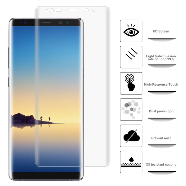 For Galaxy Note 8 50 PCS 3D Curved Full Cover Soft PET Film Screen Protector