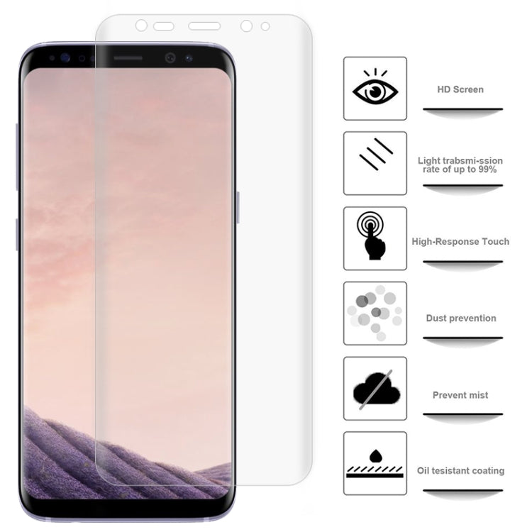 For Galaxy S8 50 PCS 3D Curved Full Cover Soft PET Film Screen Protector