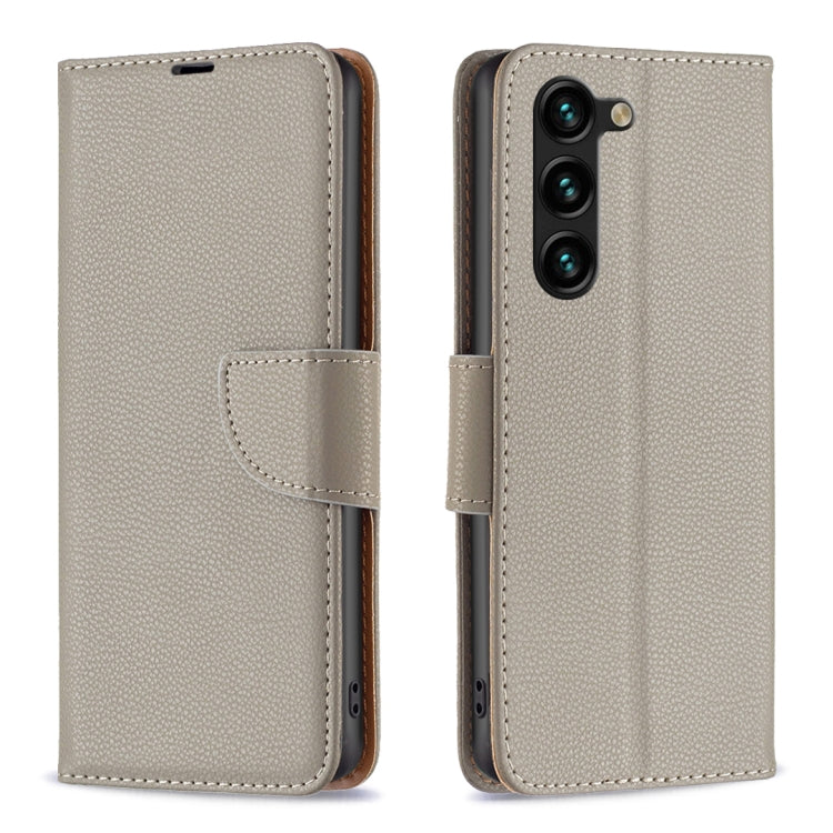 For Samsung Galaxy S23+ 5G Litchi Texture Pure Color Leather Phone Case