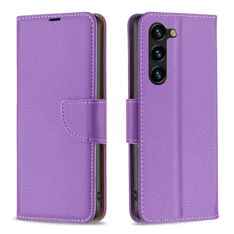 For Samsung Galaxy S23+ 5G Litchi Texture Pure Color Leather Phone Case