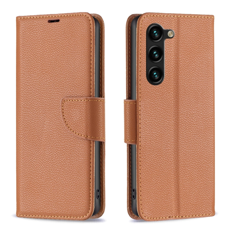 For Samsung Galaxy S23+ 5G Litchi Texture Pure Color Leather Phone Case