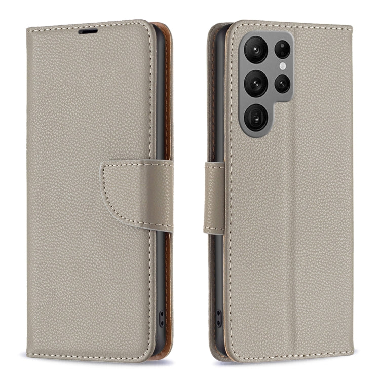 For Samsung Galaxy S23 Ultra 5G Litchi Texture Pure Color Leather Phone Case