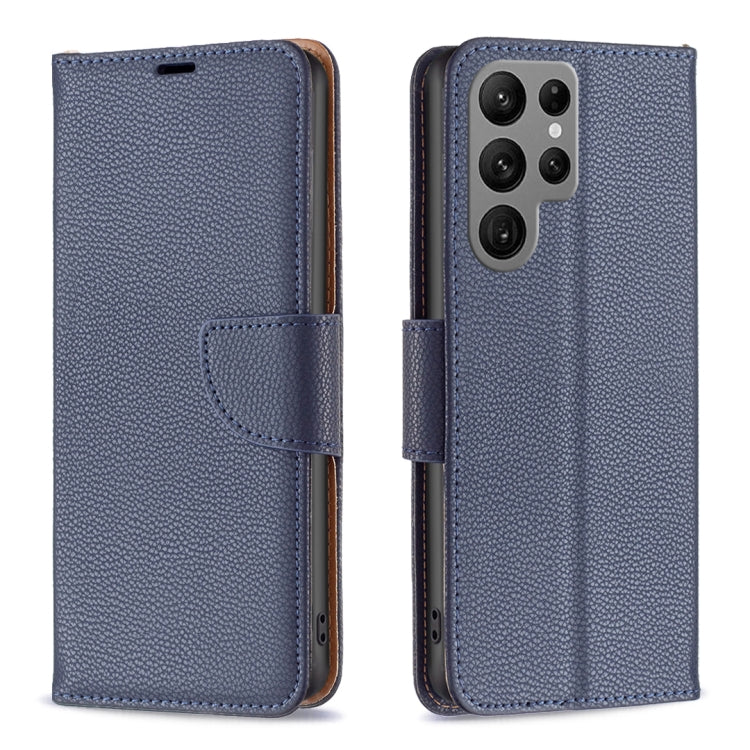 For Samsung Galaxy S23 Ultra 5G Litchi Texture Pure Color Leather Phone Case