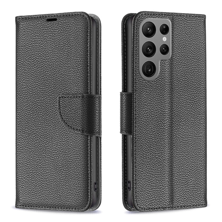 For Samsung Galaxy S23 Ultra 5G Litchi Texture Pure Color Leather Phone Case