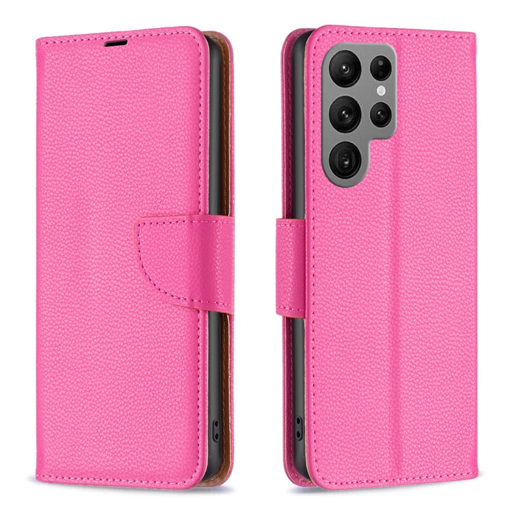 For Samsung Galaxy S23 Ultra 5G Litchi Texture Pure Color Leather Phone Case