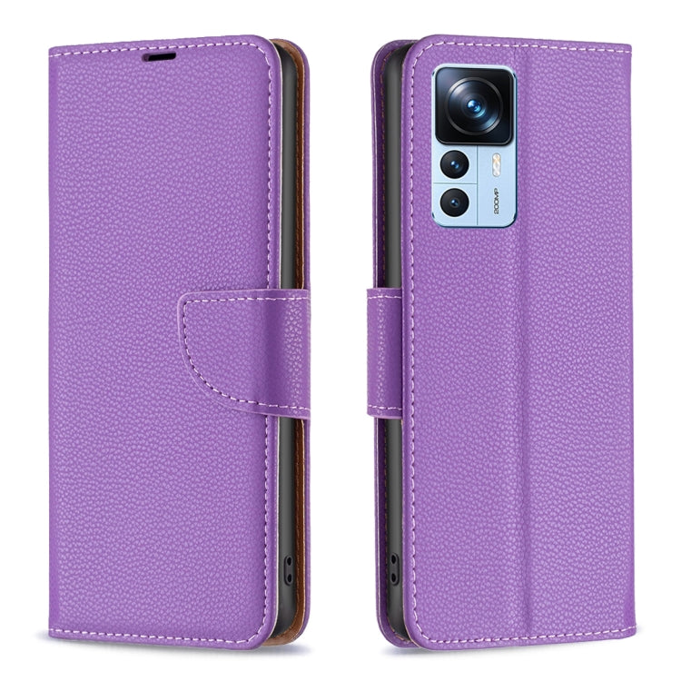 For Xiaomi 12T / 12T Pro / Redmi K50 Ultra Litchi Texture Pure Color Leather Phone Case