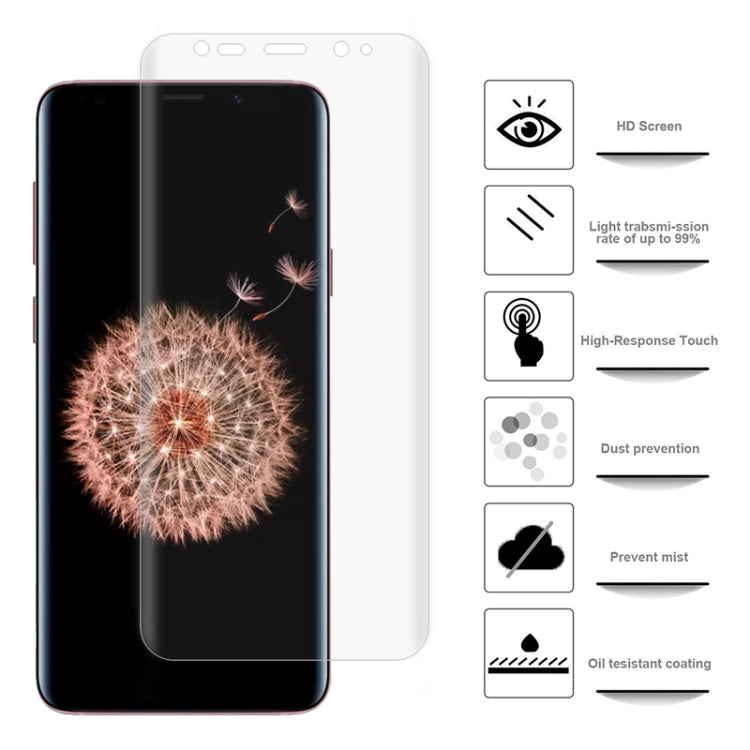 For Galaxy S9+ 50 PCS 3D Curved Full Cover Soft PET Film Screen Protector