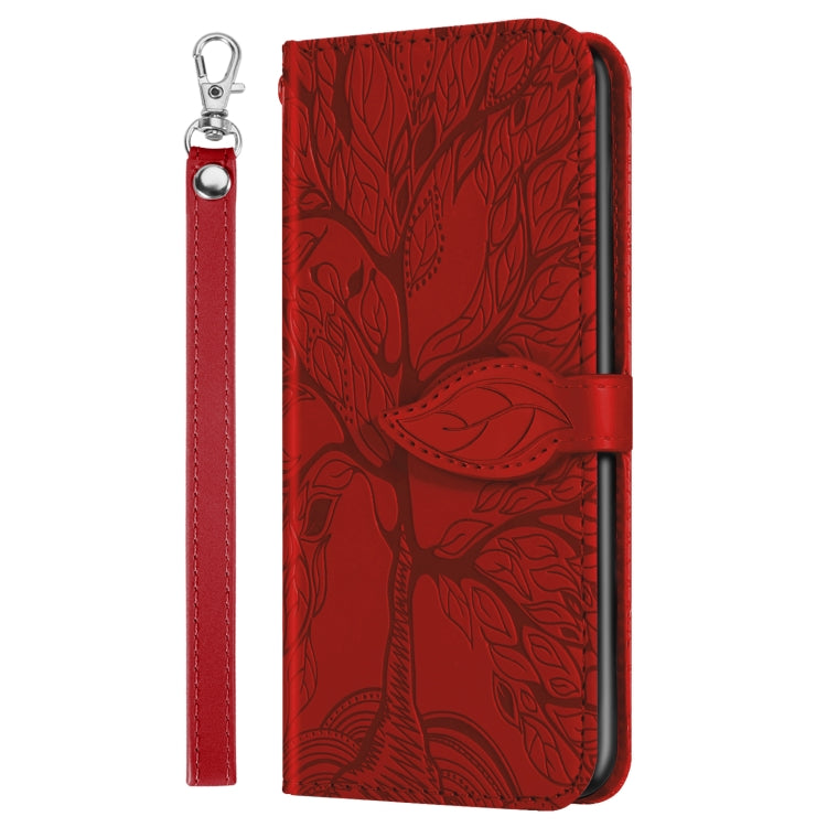 For Google Pixel 7 Life Tree Embossing Pattern Horizontal Flip Leather Phone Case