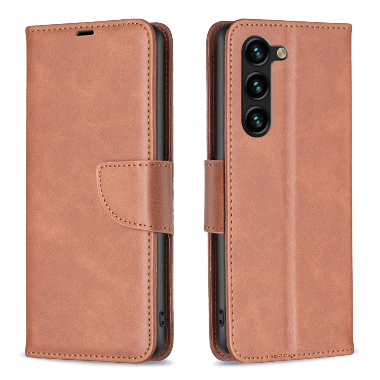 For Samsung Galaxy S23+ 5G Lambskin Texture Leather Phone Case