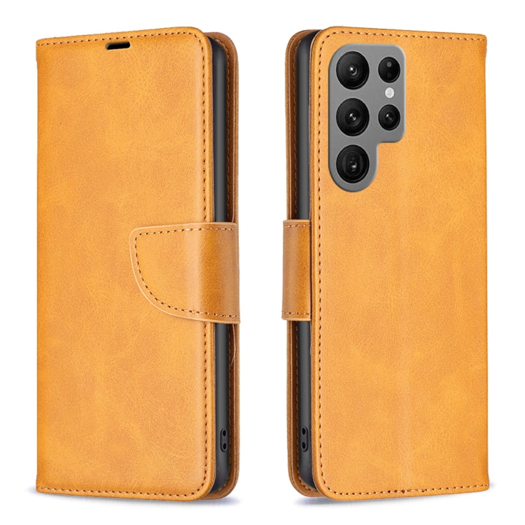 For Samsung Galaxy S23 Ultra 5G Lambskin Texture Leather Phone Case