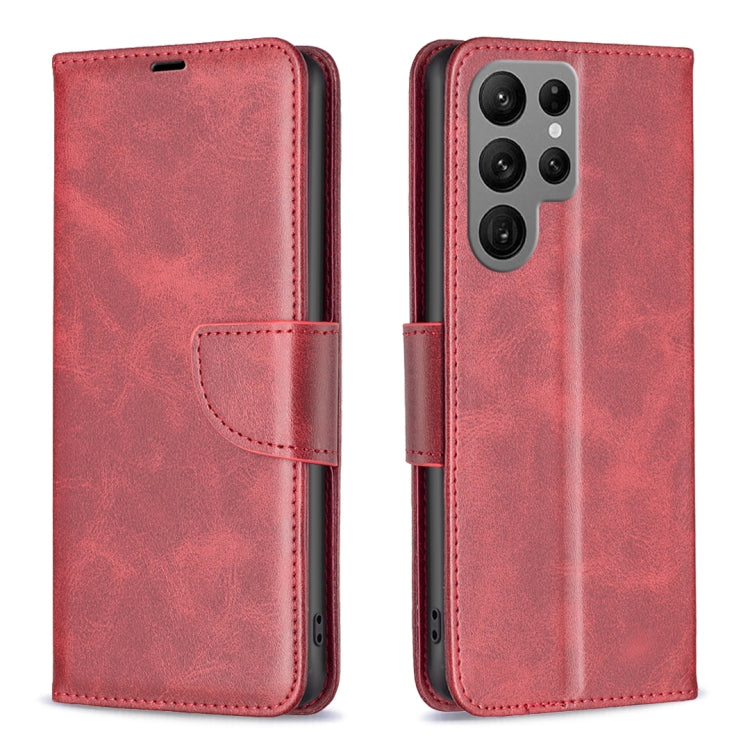 For Samsung Galaxy S23 Ultra 5G Lambskin Texture Leather Phone Case