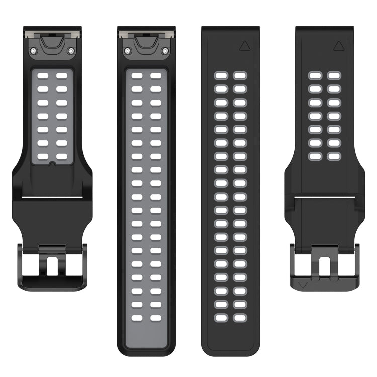 For Garmin Enduro / Coros Vertix 2 26mm Quick Release Double Row Silicone Watch Band