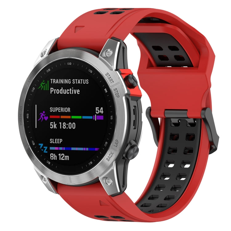 For Garmin Enduro / Coros Vertix 2 26mm Quick Release Double Row Silicone Watch Band