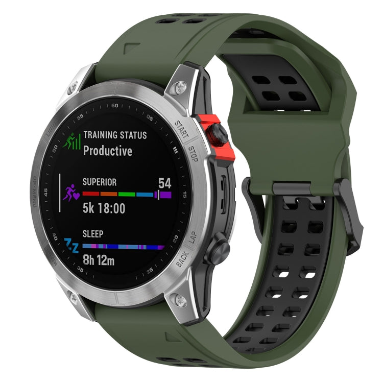 For Garmin Enduro / Coros Vertix 2 26mm Quick Release Double Row Silicone Watch Band