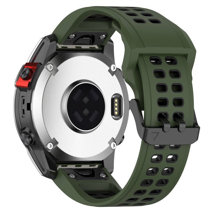 For Garmin Enduro / Coros Vertix 2 26mm Quick Release Double Row Silicone Watch Band