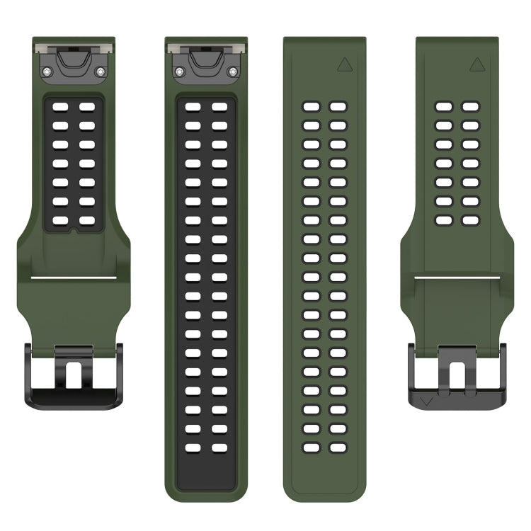 For Garmin Enduro / Coros Vertix 2 26mm Quick Release Double Row Silicone Watch Band