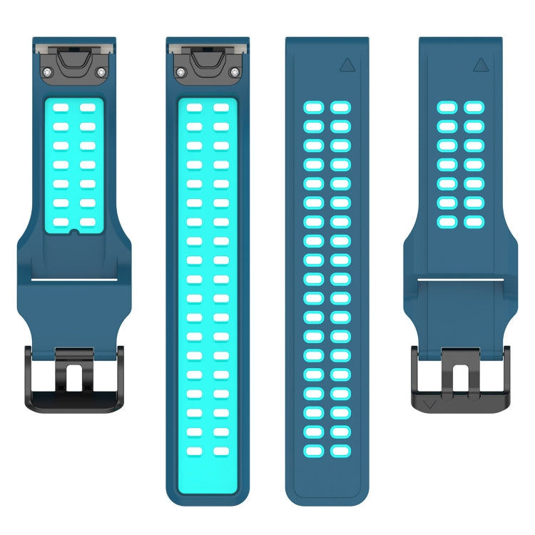 For Garmin Enduro / Coros Vertix 2 26mm Quick Release Double Row Silicone Watch Band