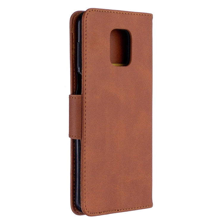 For Xiaomi Redmi Note 9S / Note 9 Pro / Note 9 Pro Max Retro Lambskin Texture Pure Color Horizontal Flip PU Leather Case with Holder & Card Slots & Wallet & Lanyard
