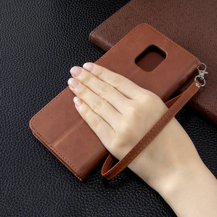 For Xiaomi Redmi Note 9S / Note 9 Pro / Note 9 Pro Max Retro Lambskin Texture Pure Color Horizontal Flip PU Leather Case with Holder & Card Slots & Wallet & Lanyard