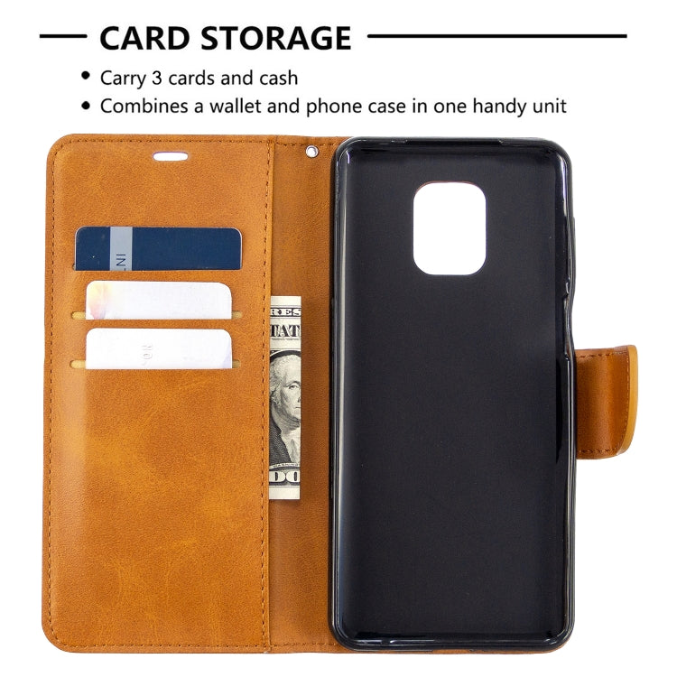 For Xiaomi Redmi Note 9S / Note 9 Pro / Note 9 Pro Max Retro Lambskin Texture Pure Color Horizontal Flip PU Leather Case with Holder & Card Slots & Wallet & Lanyard