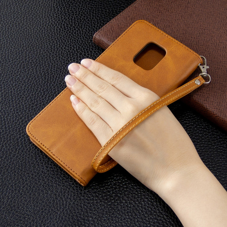 For Xiaomi Redmi Note 9S / Note 9 Pro / Note 9 Pro Max Retro Lambskin Texture Pure Color Horizontal Flip PU Leather Case with Holder & Card Slots & Wallet & Lanyard