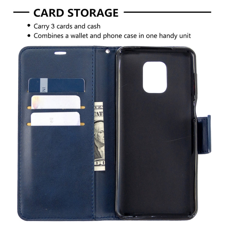 For Xiaomi Redmi Note 9S / Note 9 Pro / Note 9 Pro Max Retro Lambskin Texture Pure Color Horizontal Flip PU Leather Case with Holder & Card Slots & Wallet & Lanyard