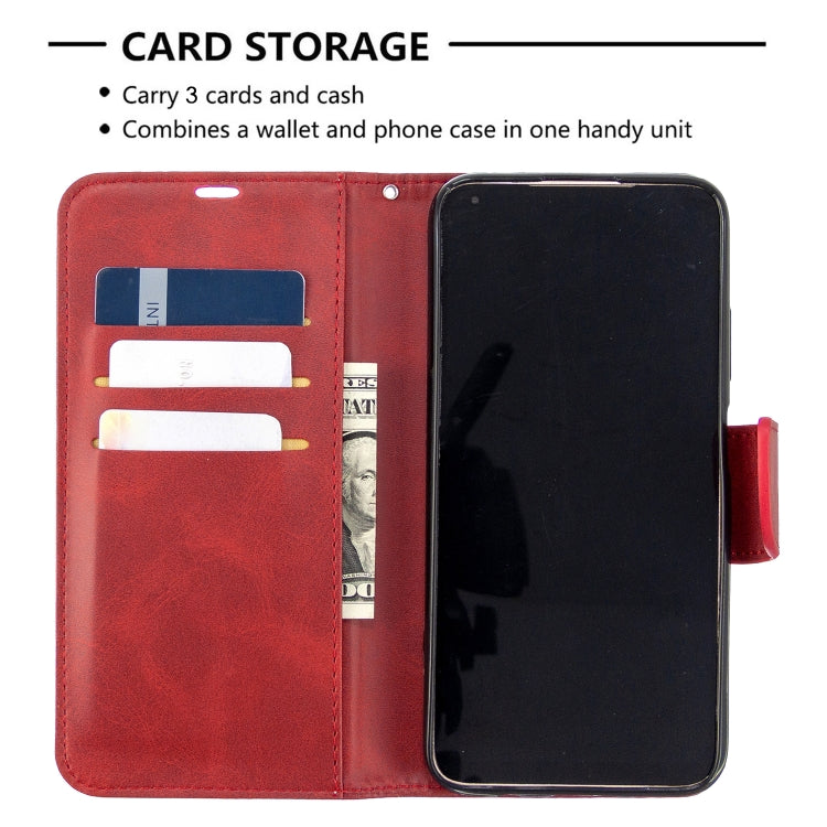 For Huawei P40 Lite Retro Lambskin Texture Pure Color Horizontal Flip PU Leather Case with Holder & Card Slots & Wallet & Lanyard