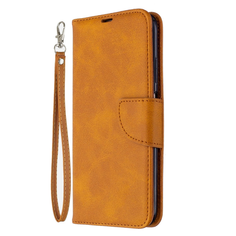 For Huawei P40 Lite Retro Lambskin Texture Pure Color Horizontal Flip PU Leather Case with Holder & Card Slots & Wallet & Lanyard