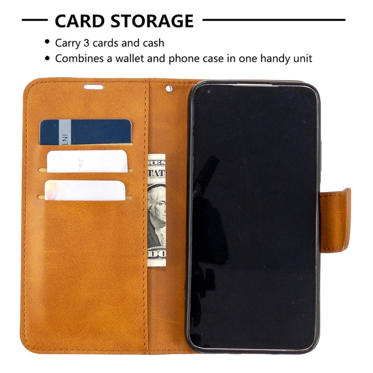 For Huawei P40 Lite Retro Lambskin Texture Pure Color Horizontal Flip PU Leather Case with Holder & Card Slots & Wallet & Lanyard