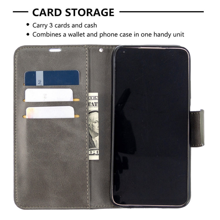 For Huawei P40 Lite Retro Lambskin Texture Pure Color Horizontal Flip PU Leather Case with Holder & Card Slots & Wallet & Lanyard