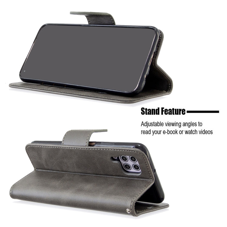 For Huawei P40 Lite Retro Lambskin Texture Pure Color Horizontal Flip PU Leather Case with Holder & Card Slots & Wallet & Lanyard