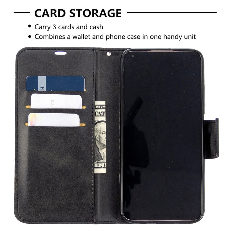 For Huawei P40 Lite Retro Lambskin Texture Pure Color Horizontal Flip PU Leather Case with Holder & Card Slots & Wallet & Lanyard