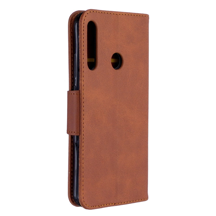 For Huawei P40 Lite E / Y7P Retro Lambskin Texture Pure Color Horizontal Flip PU Leather Case with Holder & Card Slots & Wallet & Lanyard