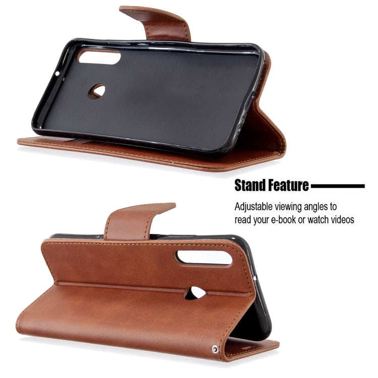 For Huawei P40 Lite E / Y7P Retro Lambskin Texture Pure Color Horizontal Flip PU Leather Case with Holder & Card Slots & Wallet & Lanyard