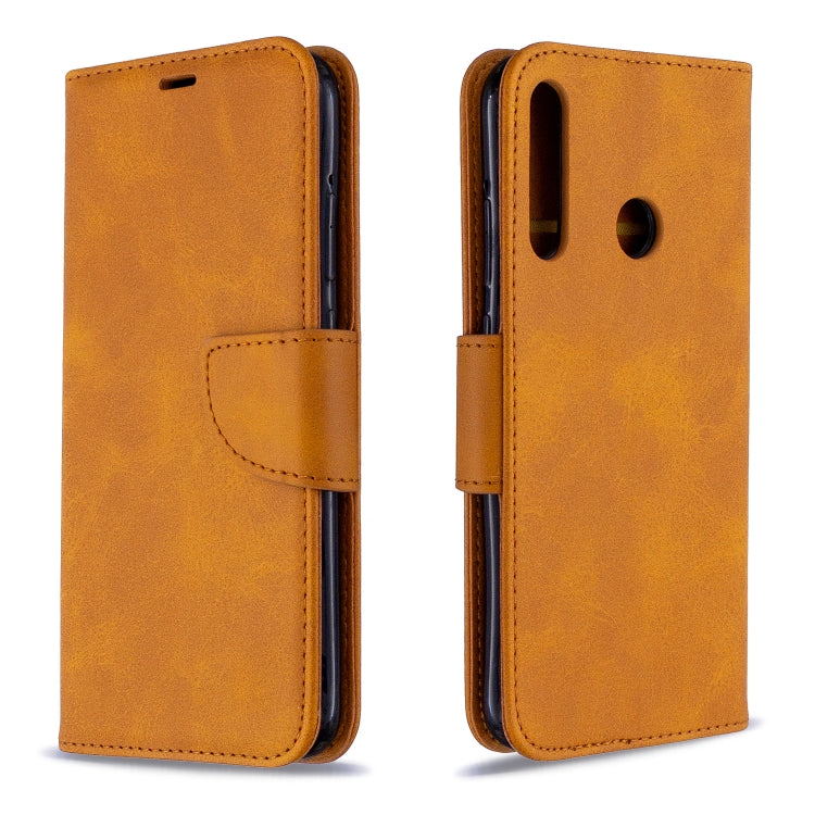 For Huawei P40 Lite E / Y7P Retro Lambskin Texture Pure Color Horizontal Flip PU Leather Case with Holder & Card Slots & Wallet & Lanyard