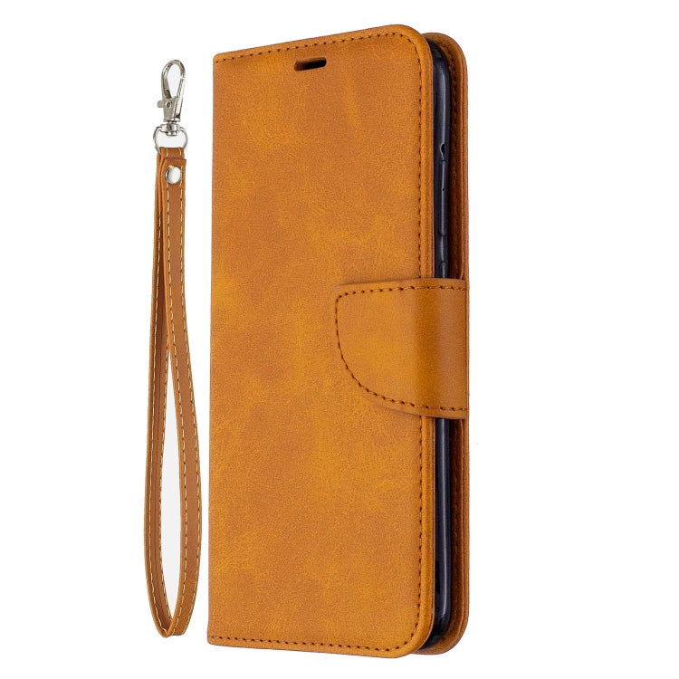 For Huawei P40 Lite E / Y7P Retro Lambskin Texture Pure Color Horizontal Flip PU Leather Case with Holder & Card Slots & Wallet & Lanyard