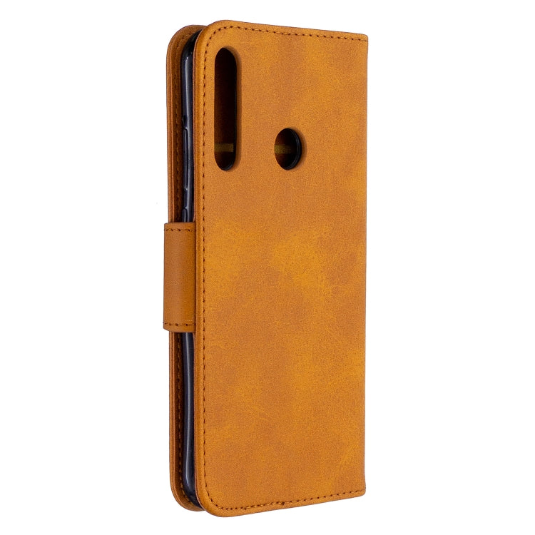 For Huawei P40 Lite E / Y7P Retro Lambskin Texture Pure Color Horizontal Flip PU Leather Case with Holder & Card Slots & Wallet & Lanyard