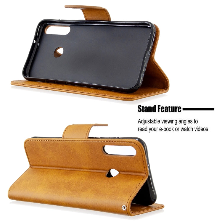 For Huawei P40 Lite E / Y7P Retro Lambskin Texture Pure Color Horizontal Flip PU Leather Case with Holder & Card Slots & Wallet & Lanyard