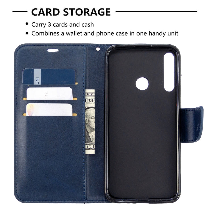 For Huawei P40 Lite E / Y7P Retro Lambskin Texture Pure Color Horizontal Flip PU Leather Case with Holder & Card Slots & Wallet & Lanyard