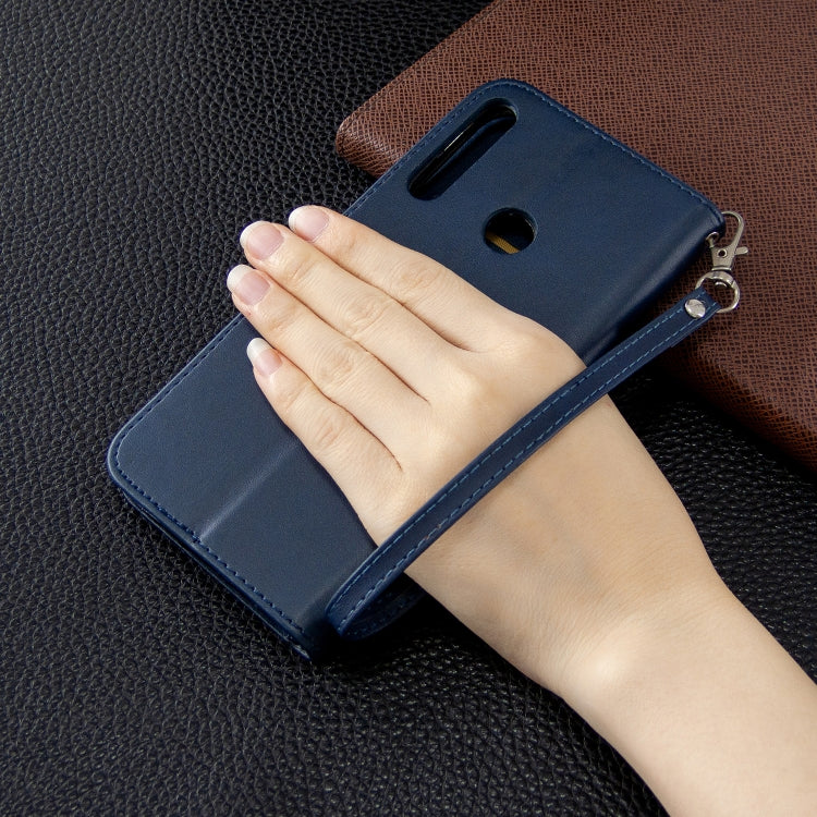 For Huawei P40 Lite E / Y7P Retro Lambskin Texture Pure Color Horizontal Flip PU Leather Case with Holder & Card Slots & Wallet & Lanyard