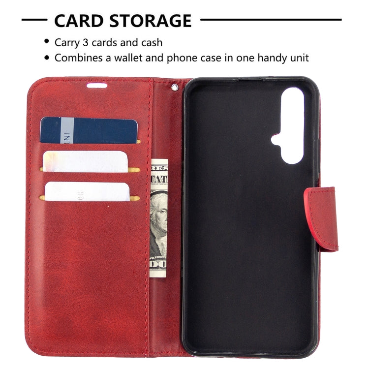For Huawei Honor 20S Retro Lambskin Texture Pure Color Horizontal Flip PU Leather Case with Holder & Card Slots & Wallet & Lanyard