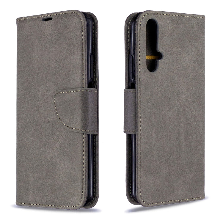 For Huawei Honor 20S Retro Lambskin Texture Pure Color Horizontal Flip PU Leather Case with Holder & Card Slots & Wallet & Lanyard
