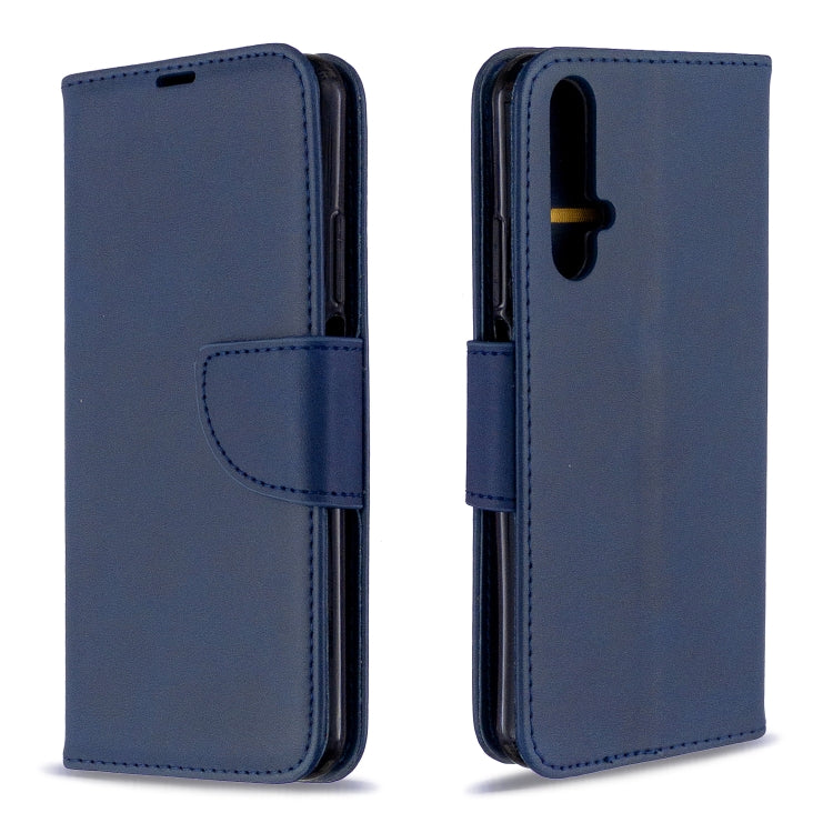 For Huawei Honor 20S Retro Lambskin Texture Pure Color Horizontal Flip PU Leather Case with Holder & Card Slots & Wallet & Lanyard
