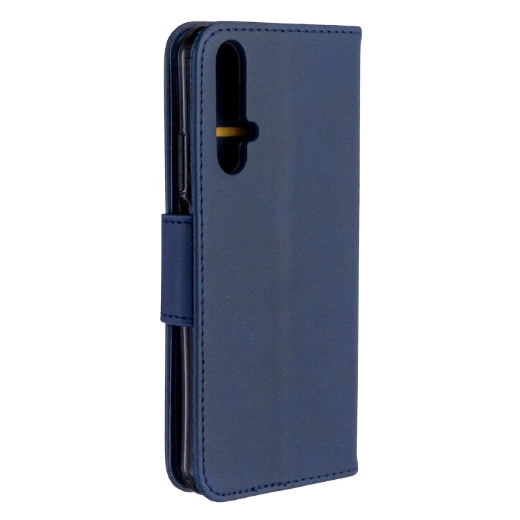 For Huawei Honor 20S Retro Lambskin Texture Pure Color Horizontal Flip PU Leather Case with Holder & Card Slots & Wallet & Lanyard